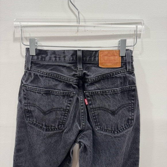 Levi’s Straight Leg Black Washed Jeans Size 24 x 30 Cotton - Picture 5 of 9